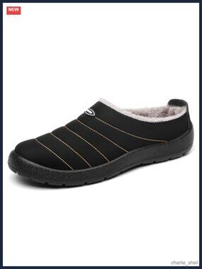 Winter House Slippers Water-Resistant Fur Lined Slip-On Non-Slip Indoor Outdoor